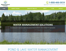 Tablet Screenshot of algaecontrol.ca